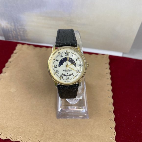 Vintage Andre Bouche Moon Phase Day Date Watch - Picture 5 of 5
